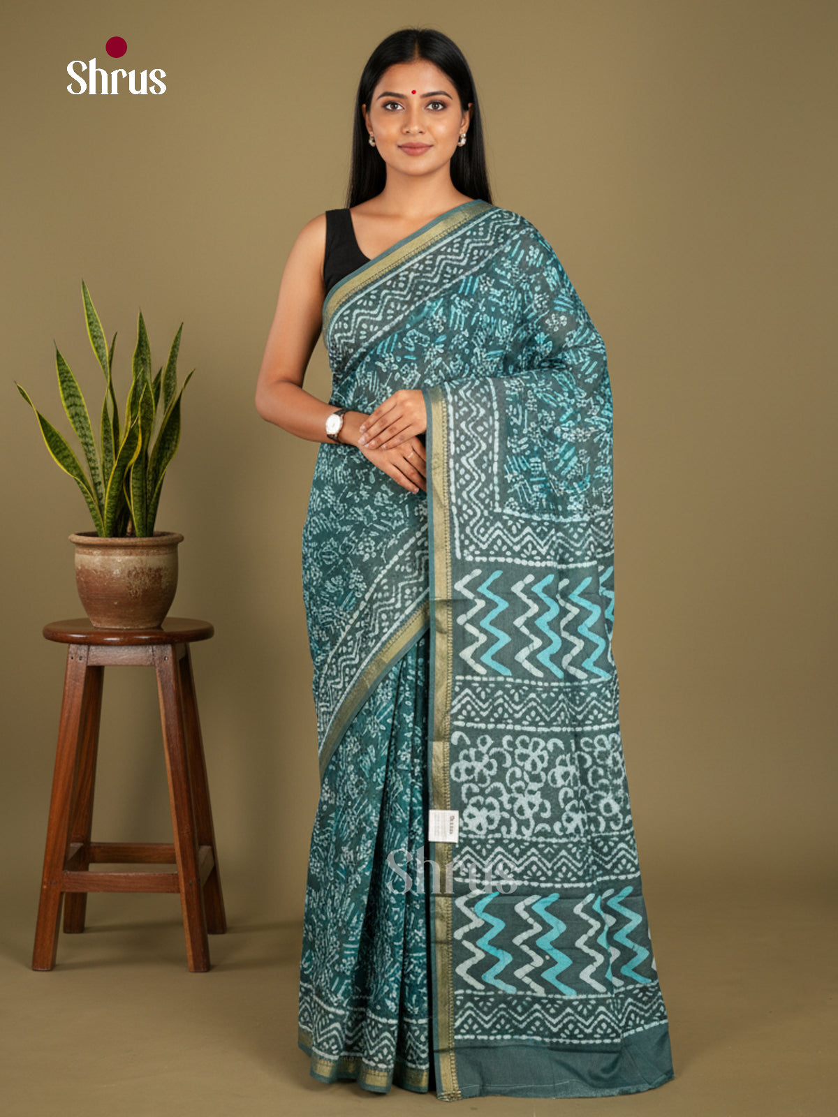 Jaipur cotton Saree - EBS23164 - Shop on Shrus.com