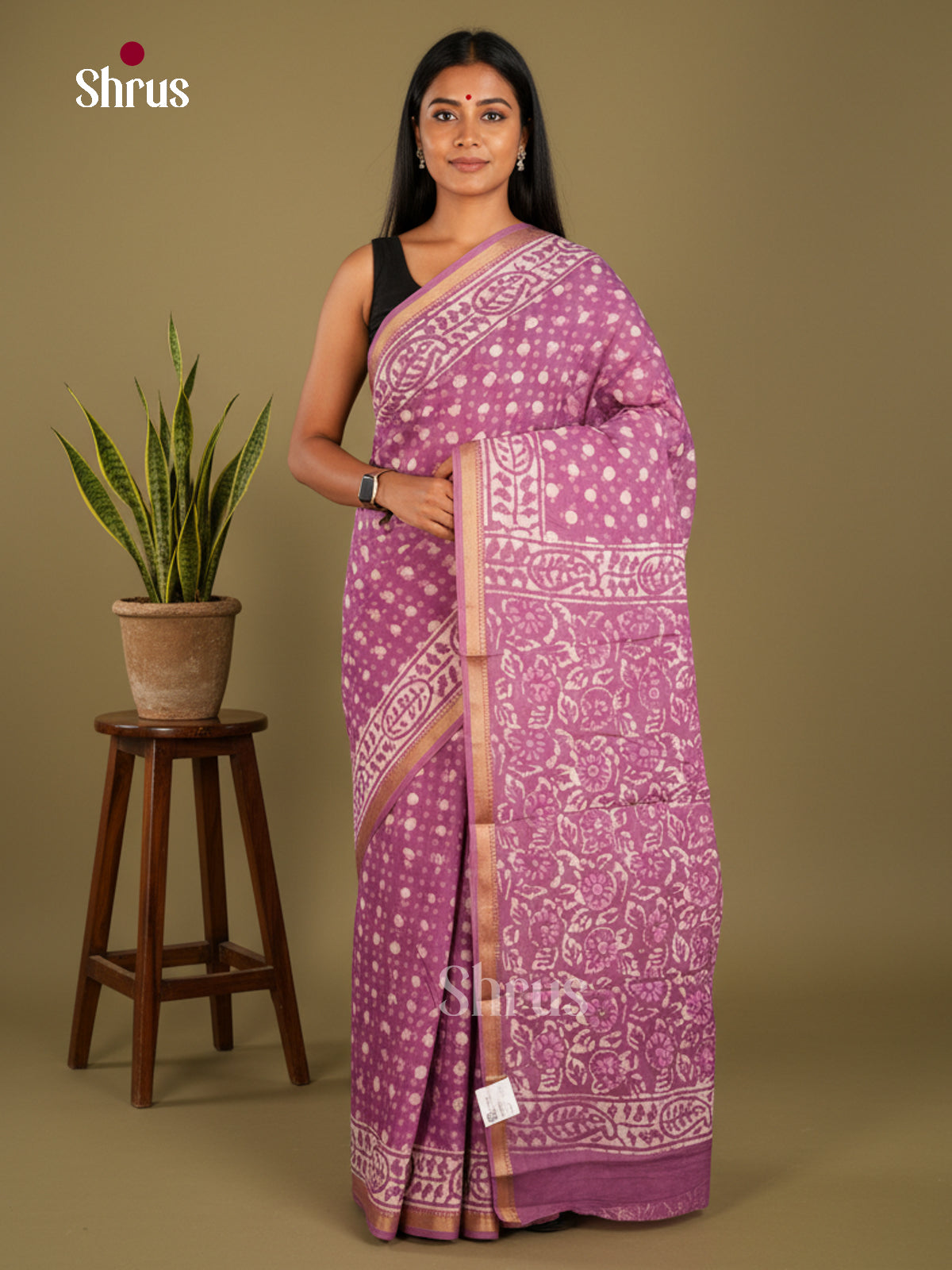 Jaipur cotton Saree - EBS23165 - Shop on Shrus.com
