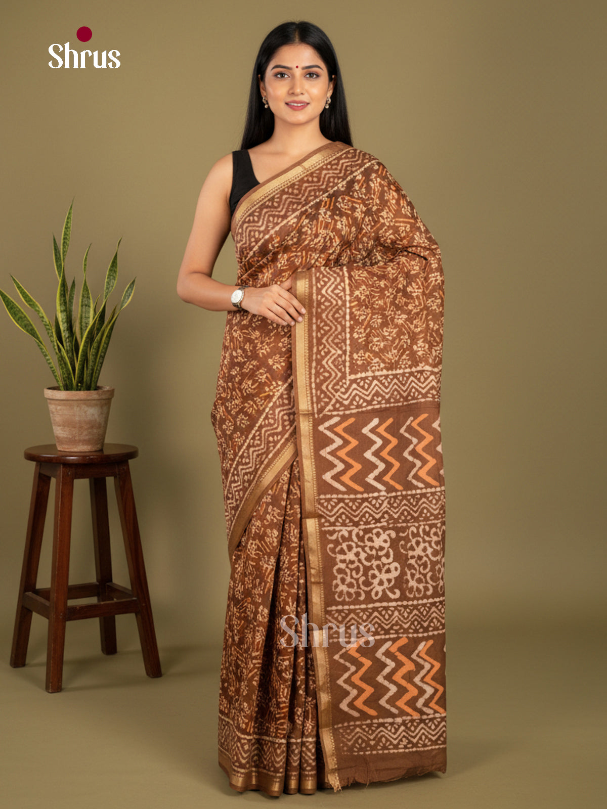 Jaipur cotton Saree - EBS23168 - Shop on Shrus.com