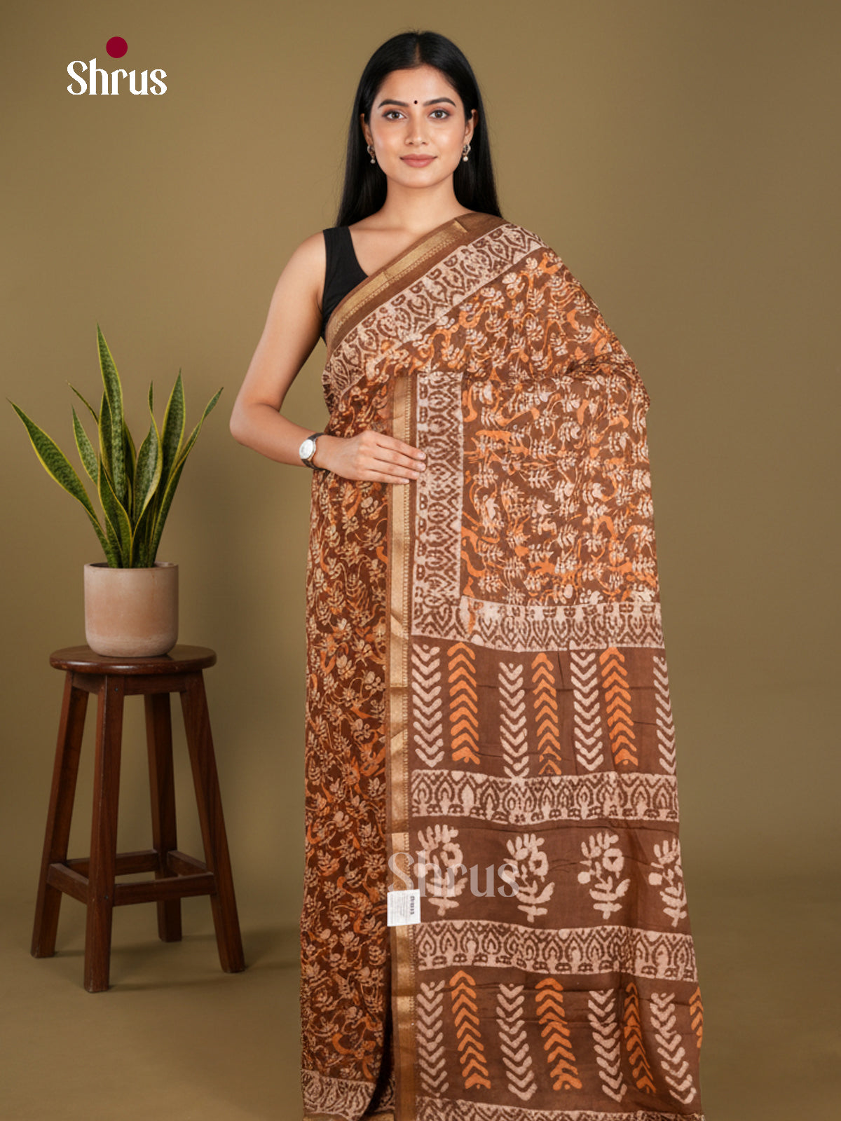 Jaipur cotton Saree - EBS23170 - Shop on Shrus.com