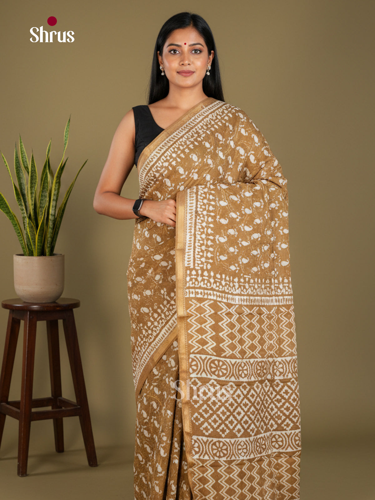 Jaipur cotton Saree - EBS23172 - Shop on Shrus.com