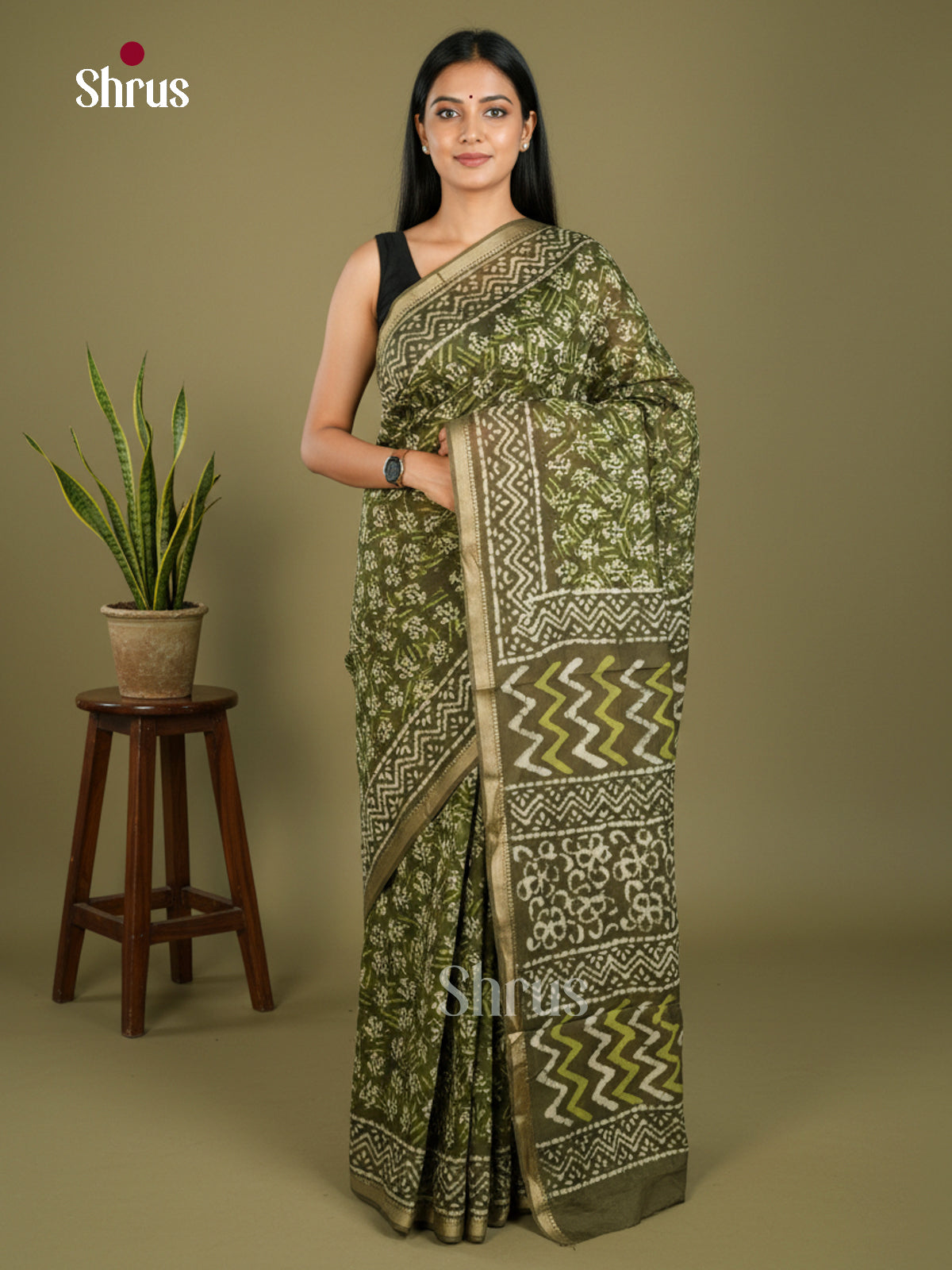 Jaipur cotton Saree - EBS23176 - Shop on Shrus.com