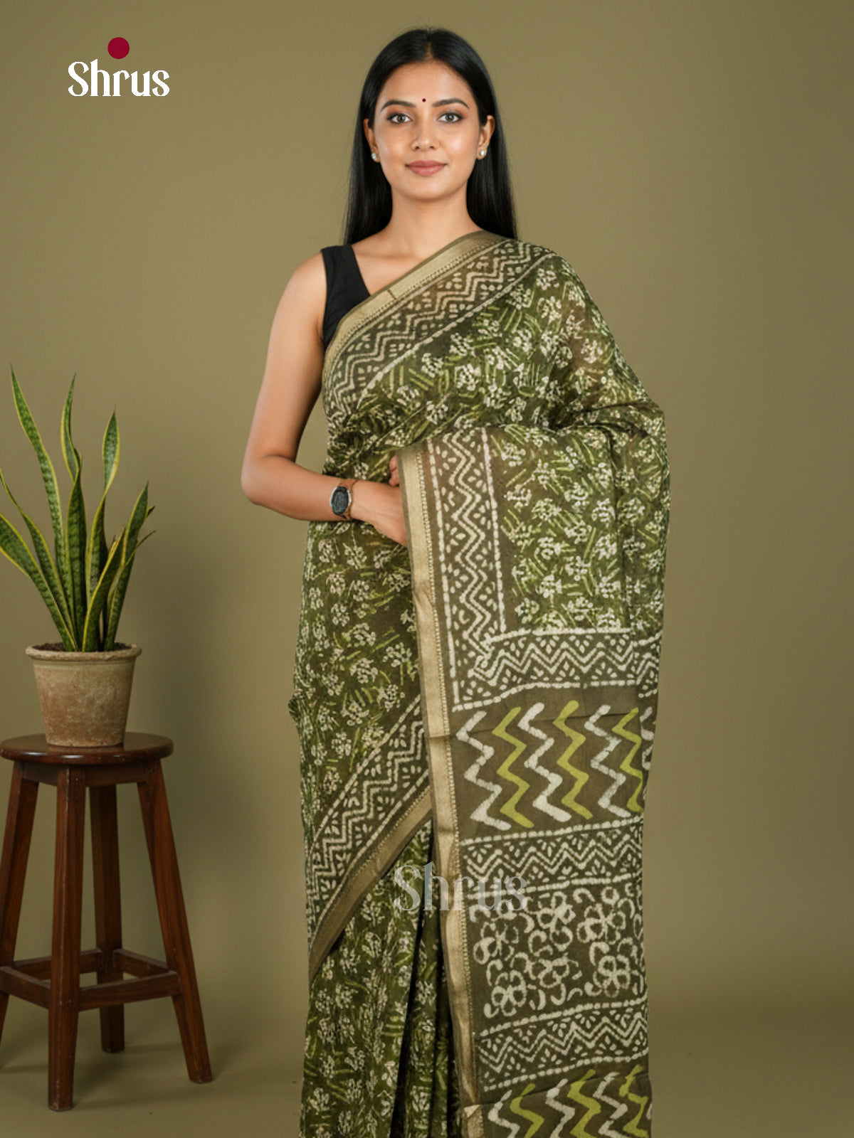Jaipur cotton Saree - EBS23176 - Shop on Shrus.com