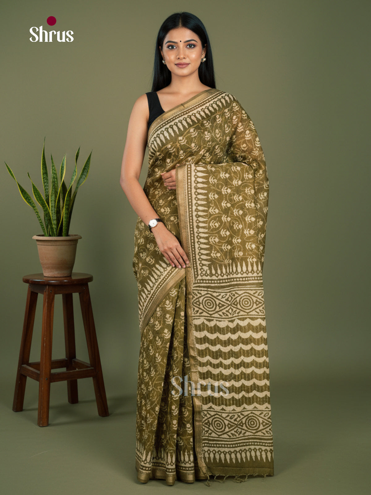 Jaipur cotton Saree - EBS23177 - Shop on Shrus.com