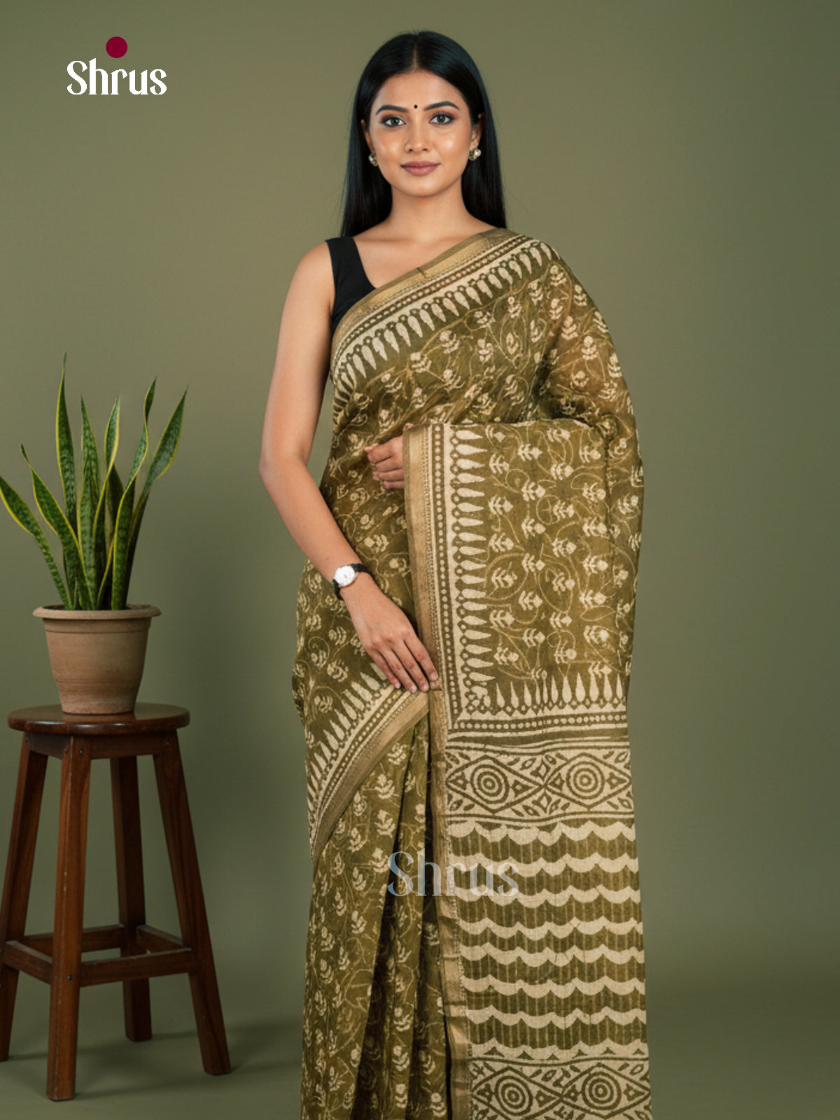 Jaipur cotton Saree - EBS23177 - Shop on Shrus.com