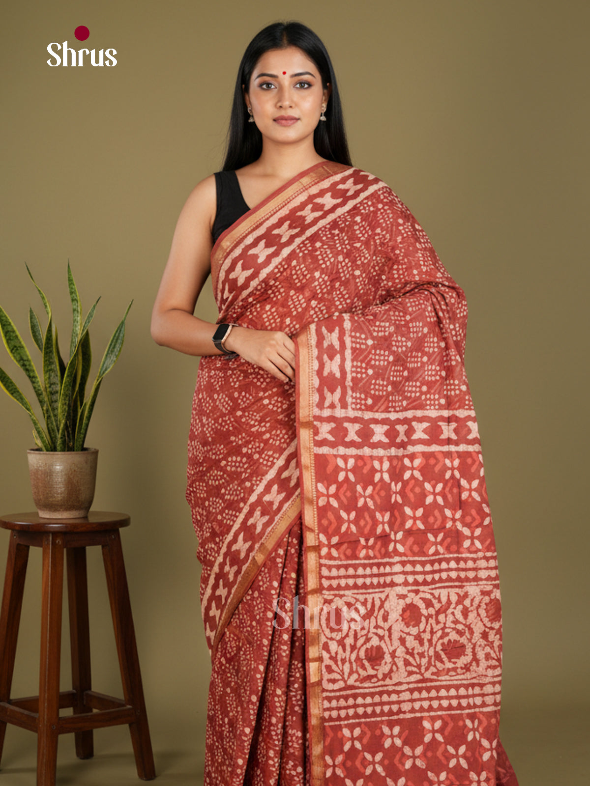 Jaipur cotton Saree - EBS23179 - Shop on Shrus.com