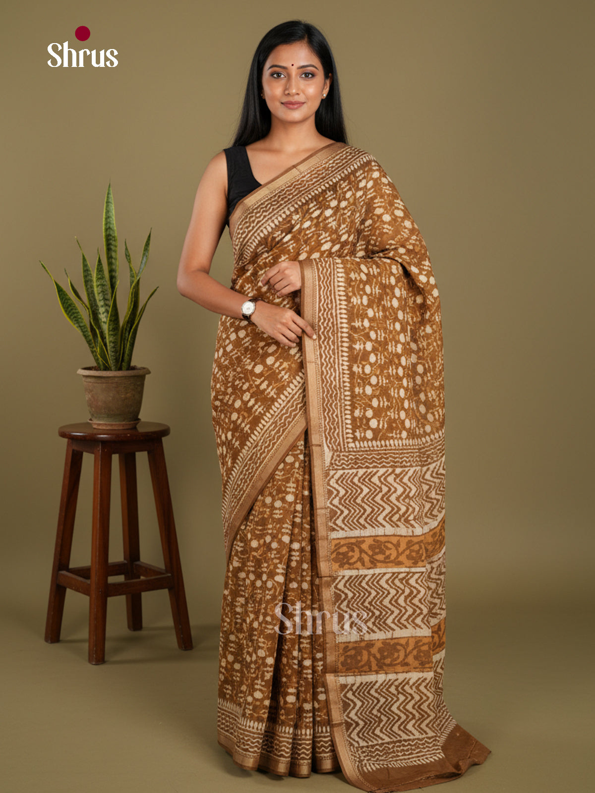 Jaipur cotton Saree - EBS23185 - Shop on Shrus.com
