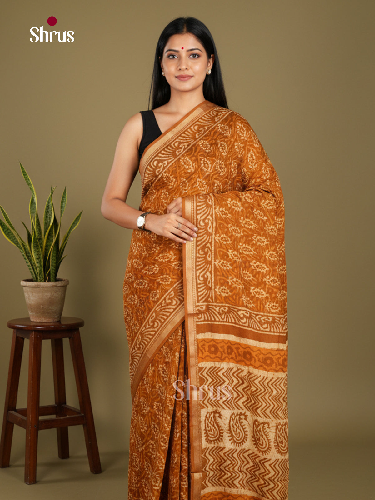 Jaipur cotton Saree - EBS23187 - Shop on Shrus.com