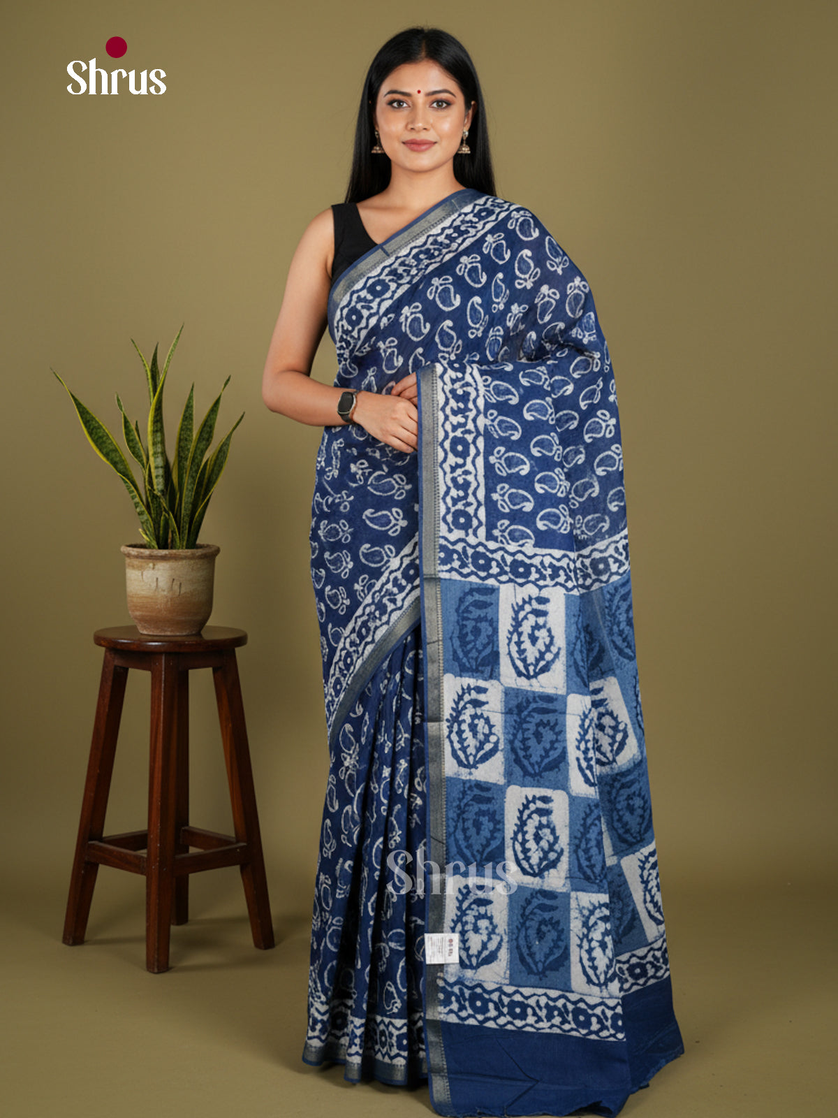 Jaipur cotton Saree - EBS23189 - Shop on Shrus.com