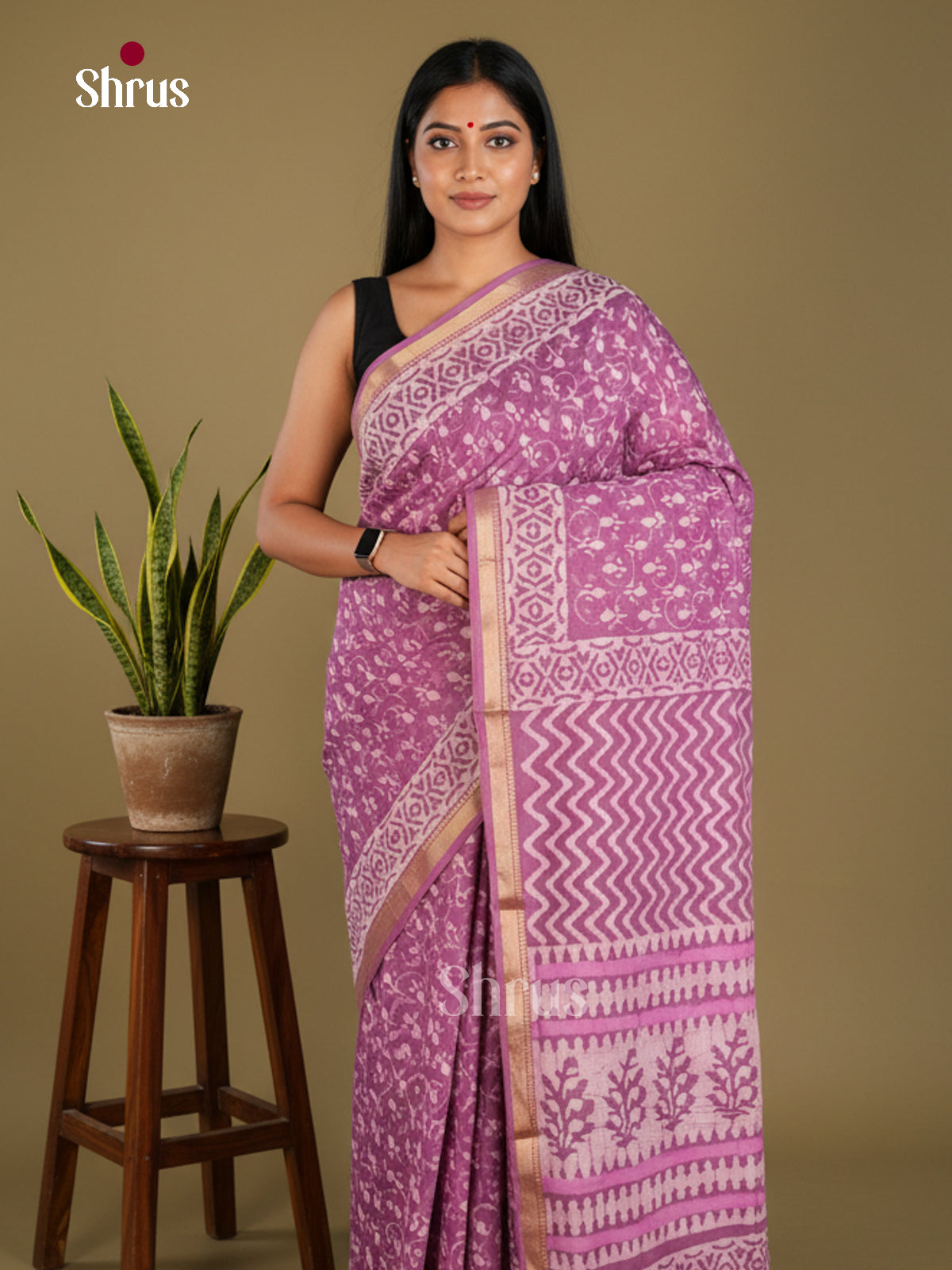 Jaipur cotton Saree - EBS23190 - Shop on Shrus.com