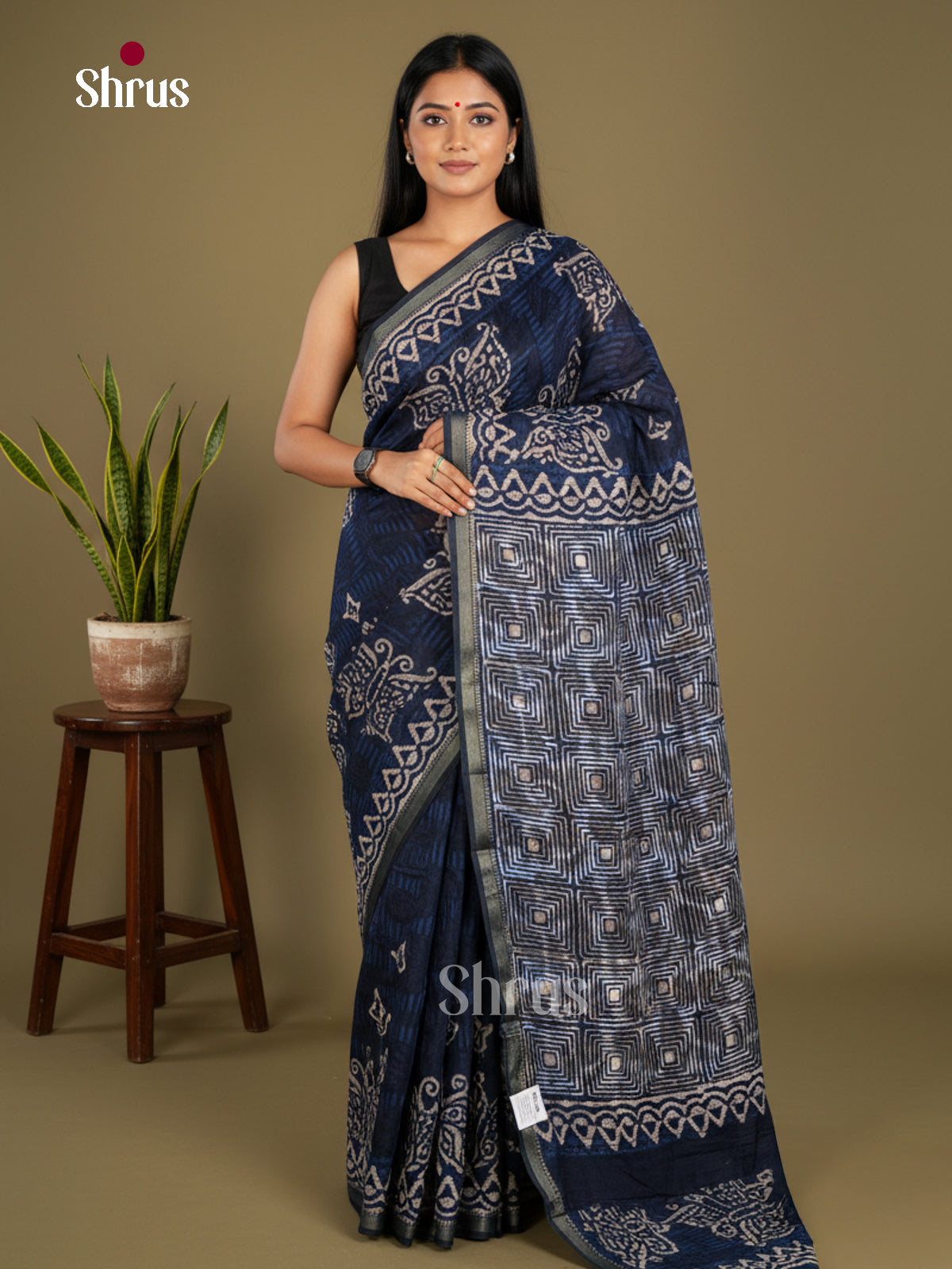Jaipur cotton Saree - EBS23191 - Shop on Shrus.com