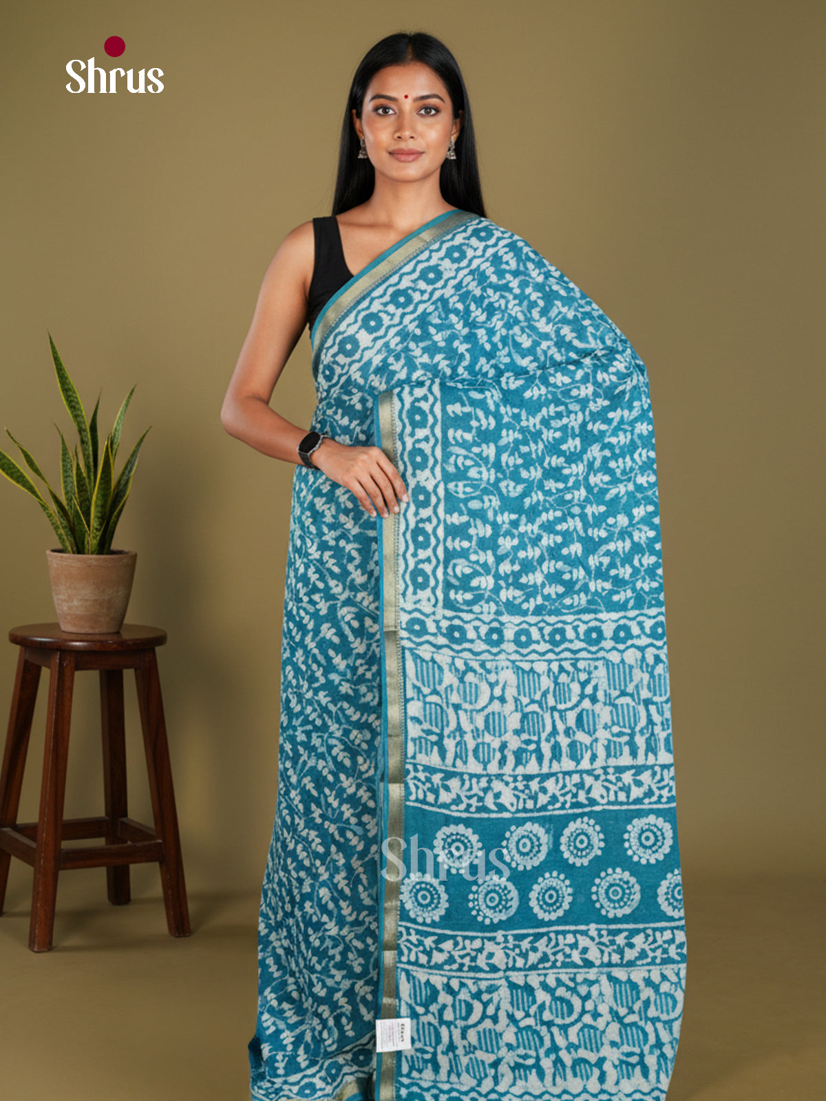 Jaipur cotton Saree - EBS23193 - Shop on Shrus.com