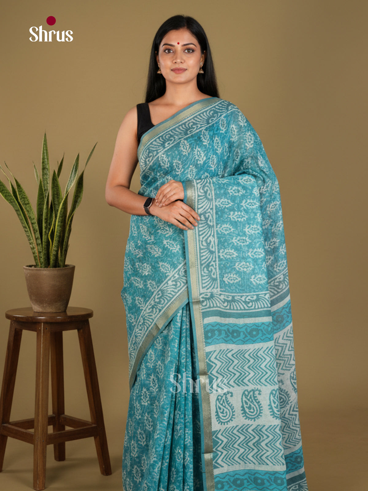 Jaipur cotton Saree - EBS23194 - Shop on Shrus.com