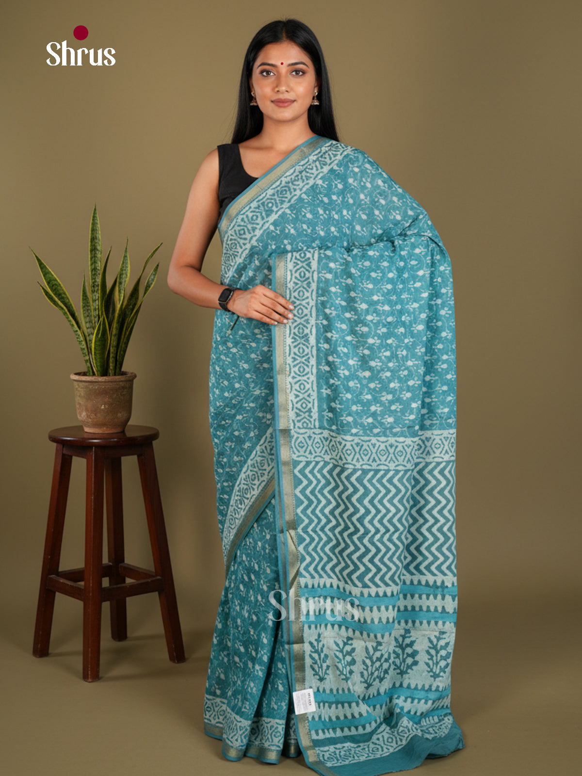 Jaipur cotton Saree - EBS23195 - Shop on Shrus.com