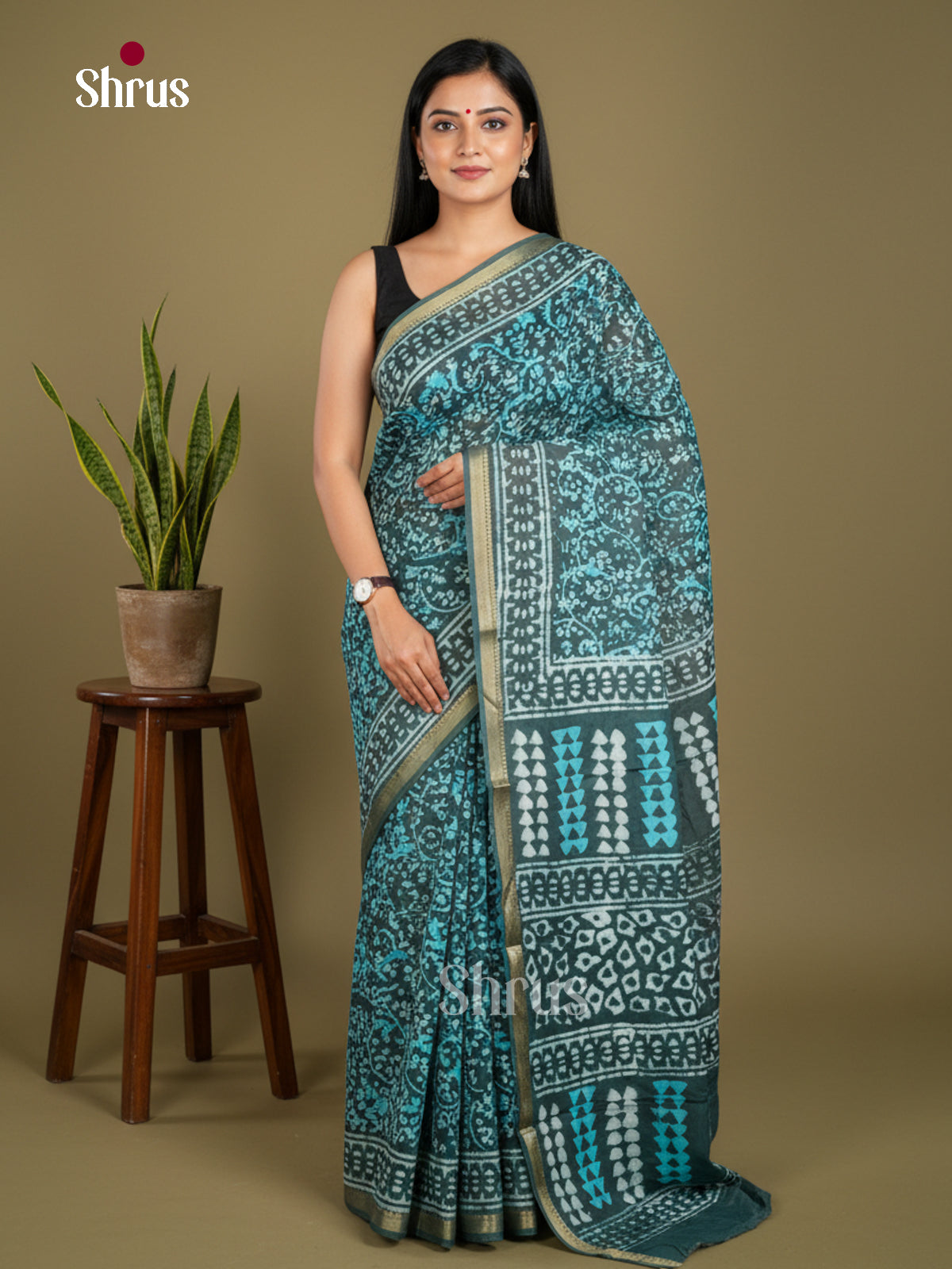 Jaipur cotton Saree - EBS23196 - Shop on Shrus.com