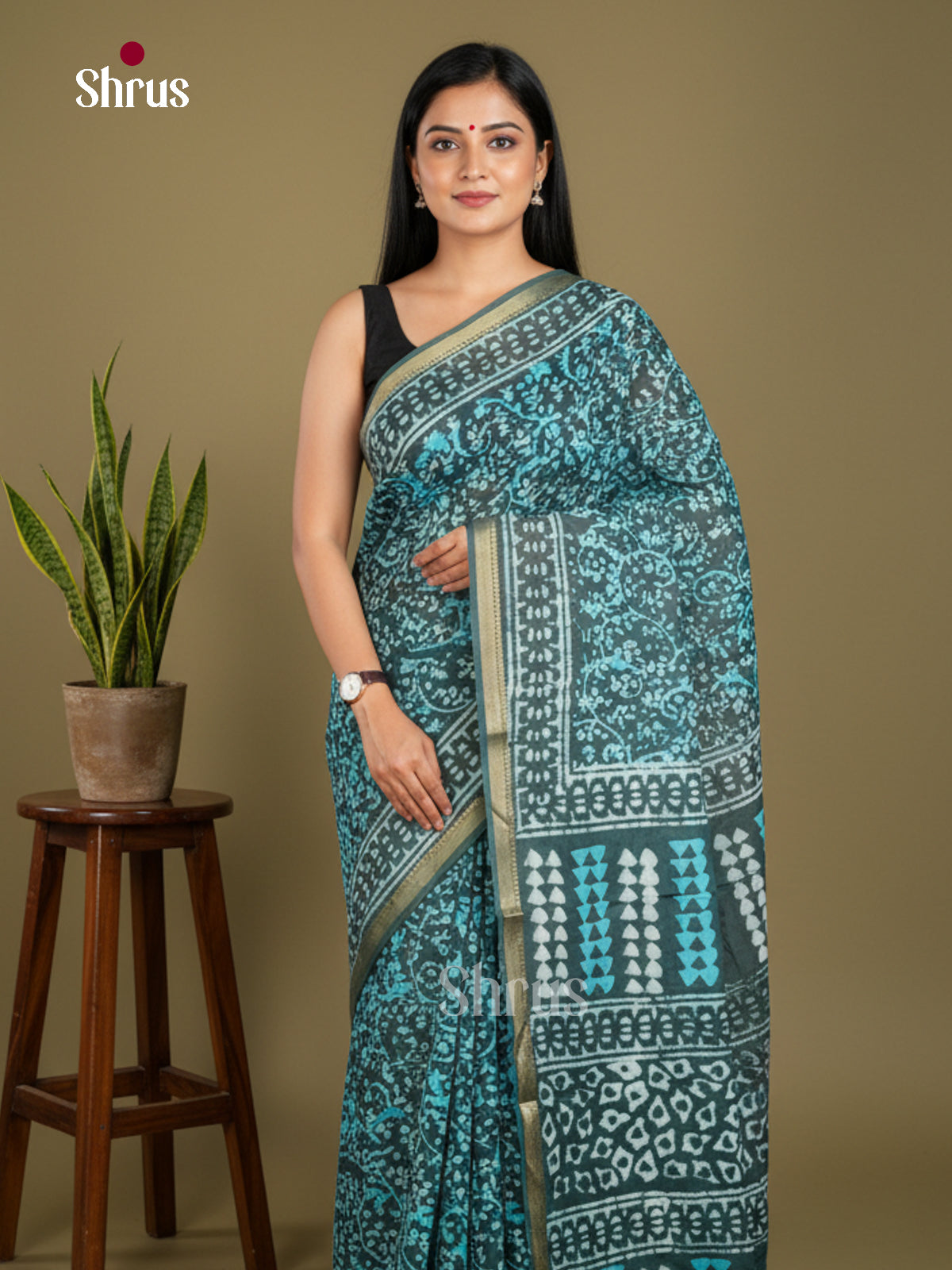 Jaipur cotton Saree - EBS23196 - Shop on Shrus.com