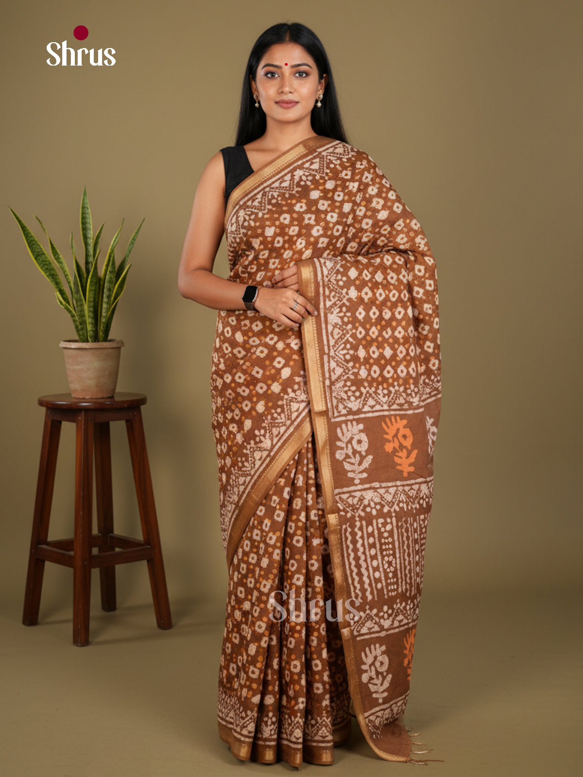 Jaipur cotton Saree - EBS23197 - Shop on Shrus.com