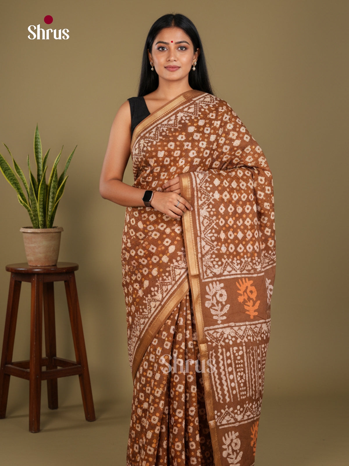 Jaipur cotton Saree - EBS23197 - Shop on Shrus.com