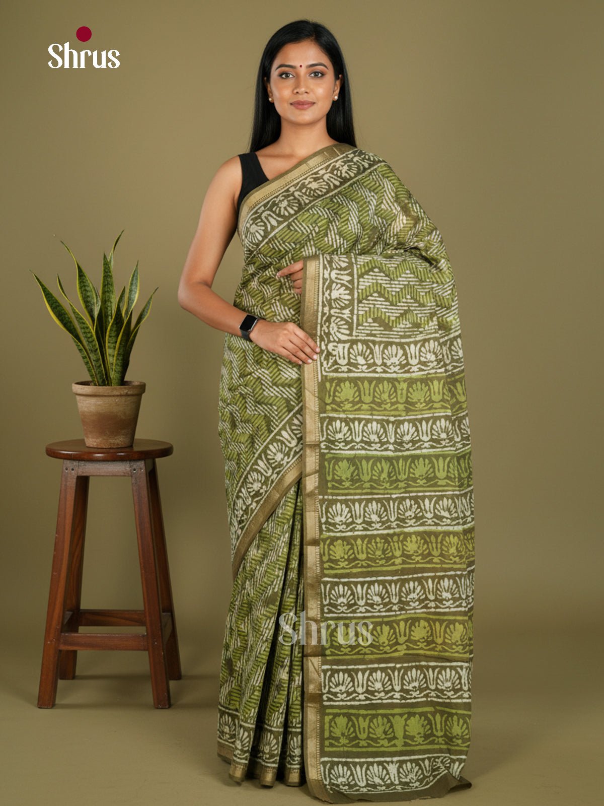 Jaipur cotton Saree - EBS23198 - Shop on Shrus.com