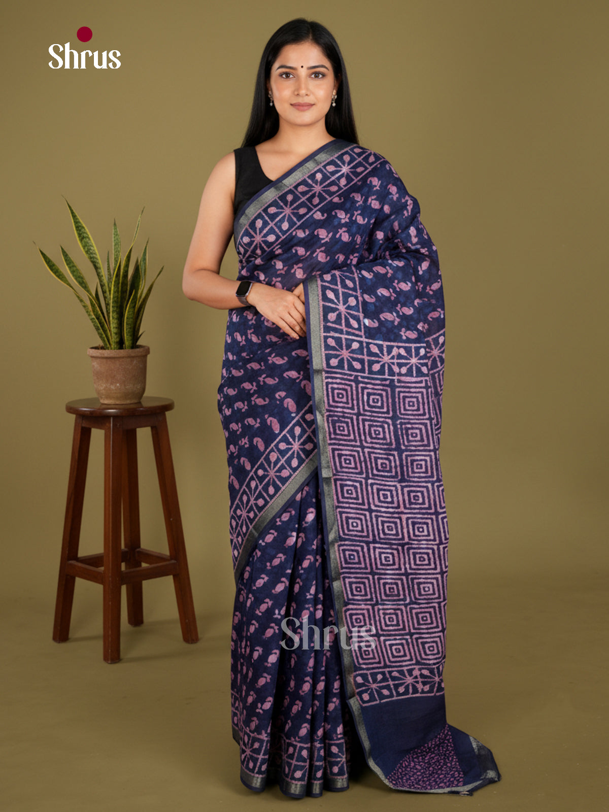 Jaipur cotton Saree - EBS23200 - Shop on Shrus.com
