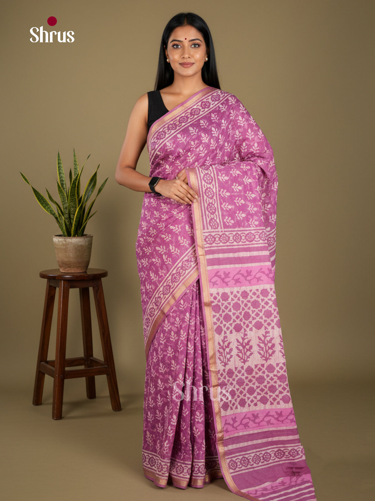 Jaipur cotton Saree - EBS23201 - Shop on Shrus.com