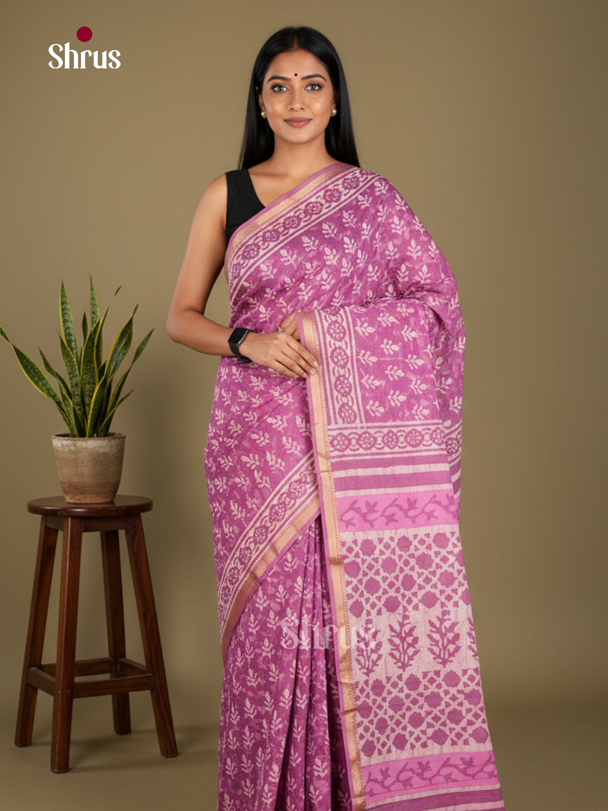 Jaipur cotton Saree - EBS23201 - Shop on Shrus.com