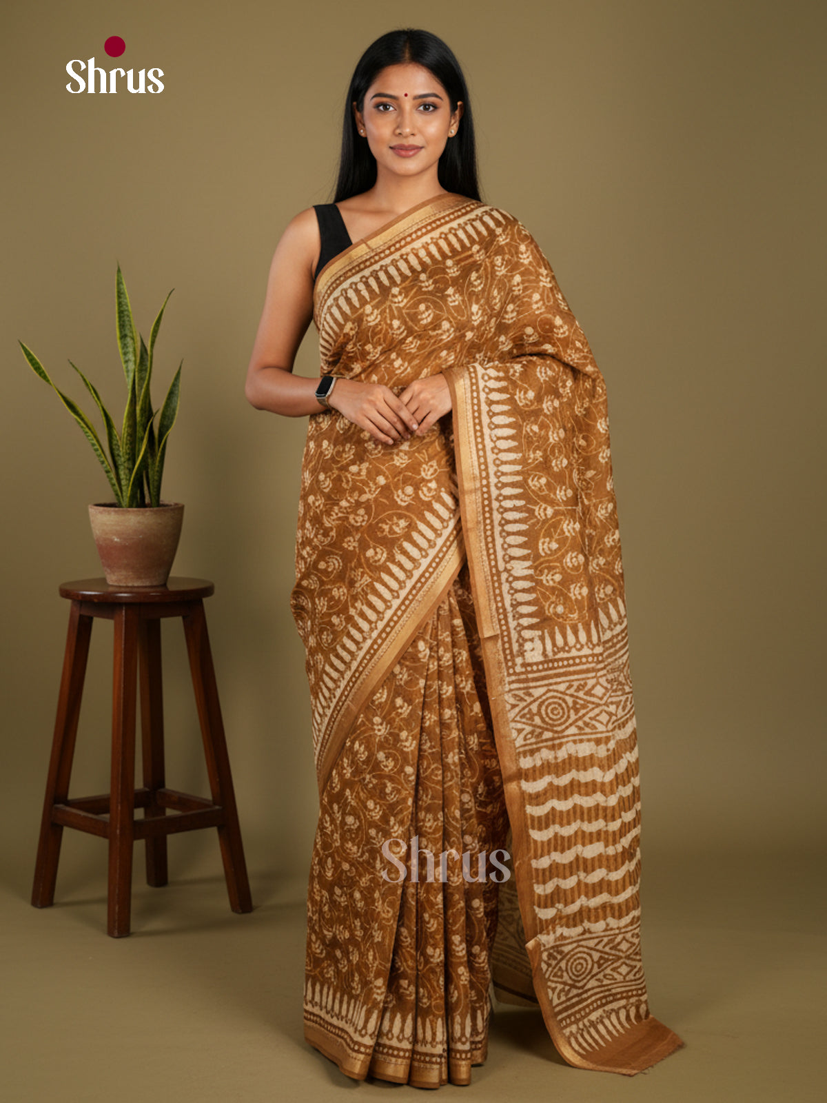 Jaipur cotton Saree - EBS23202 - Shop on Shrus.com