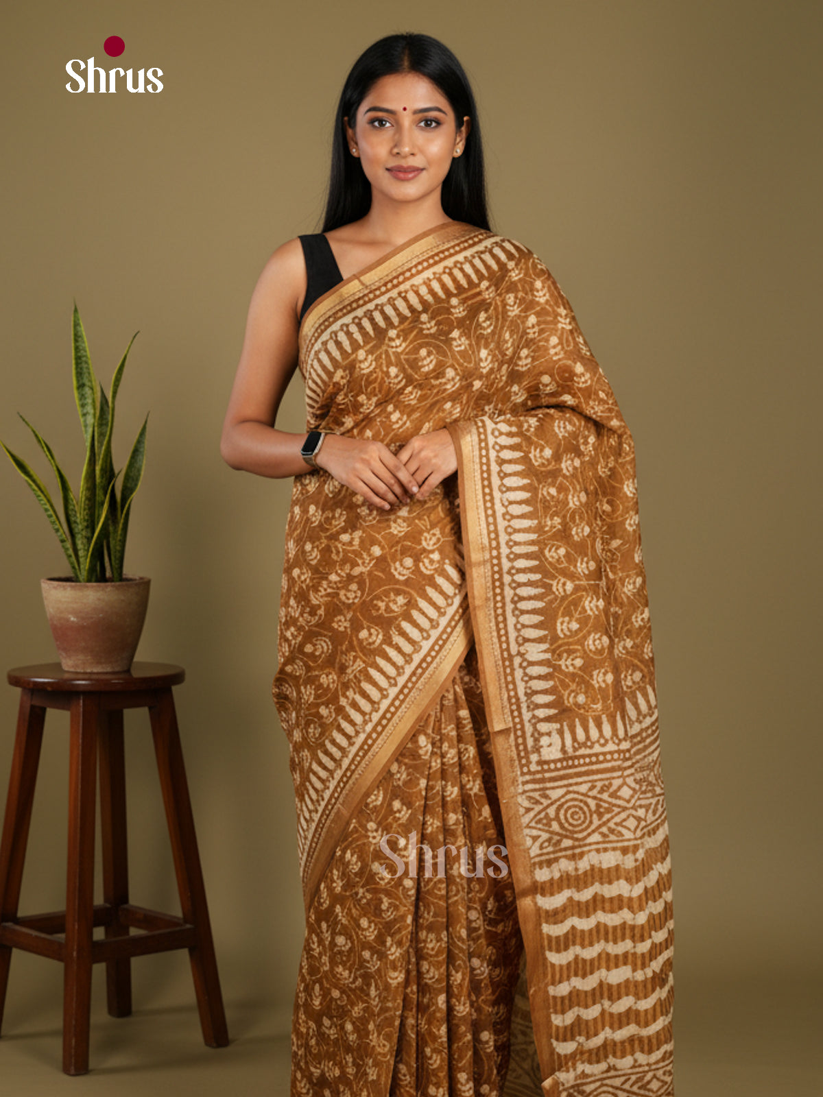 Jaipur cotton Saree - EBS23202 - Shop on Shrus.com