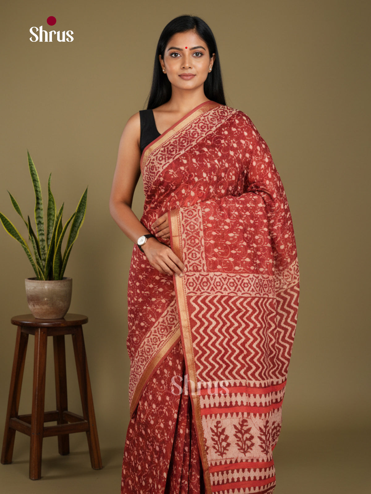 Jaipur cotton Saree - EBS23204 - Shop on Shrus.com