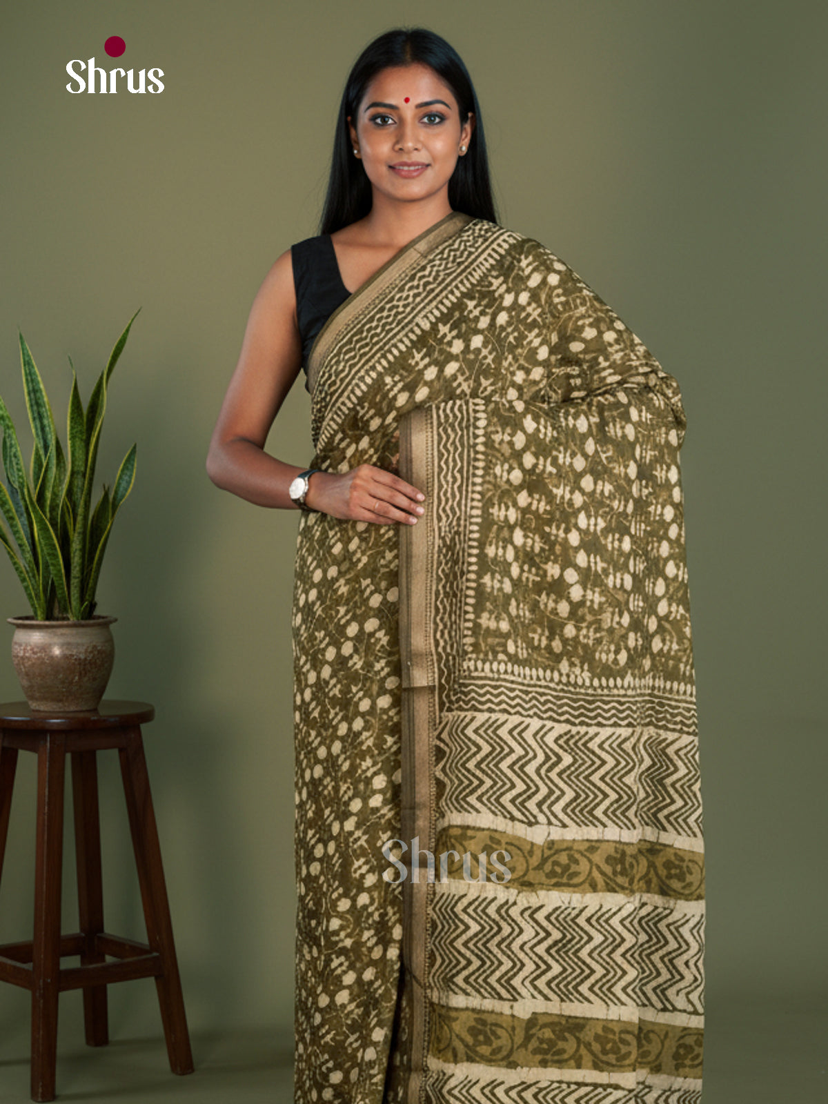 Jaipur cotton Saree - EBS23205 - Shop on Shrus.com