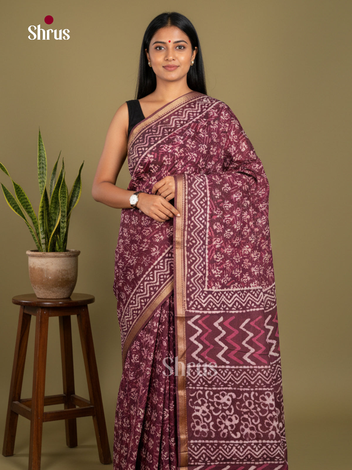 Jaipur cotton Saree - EBS23207 - Shop on Shrus.com