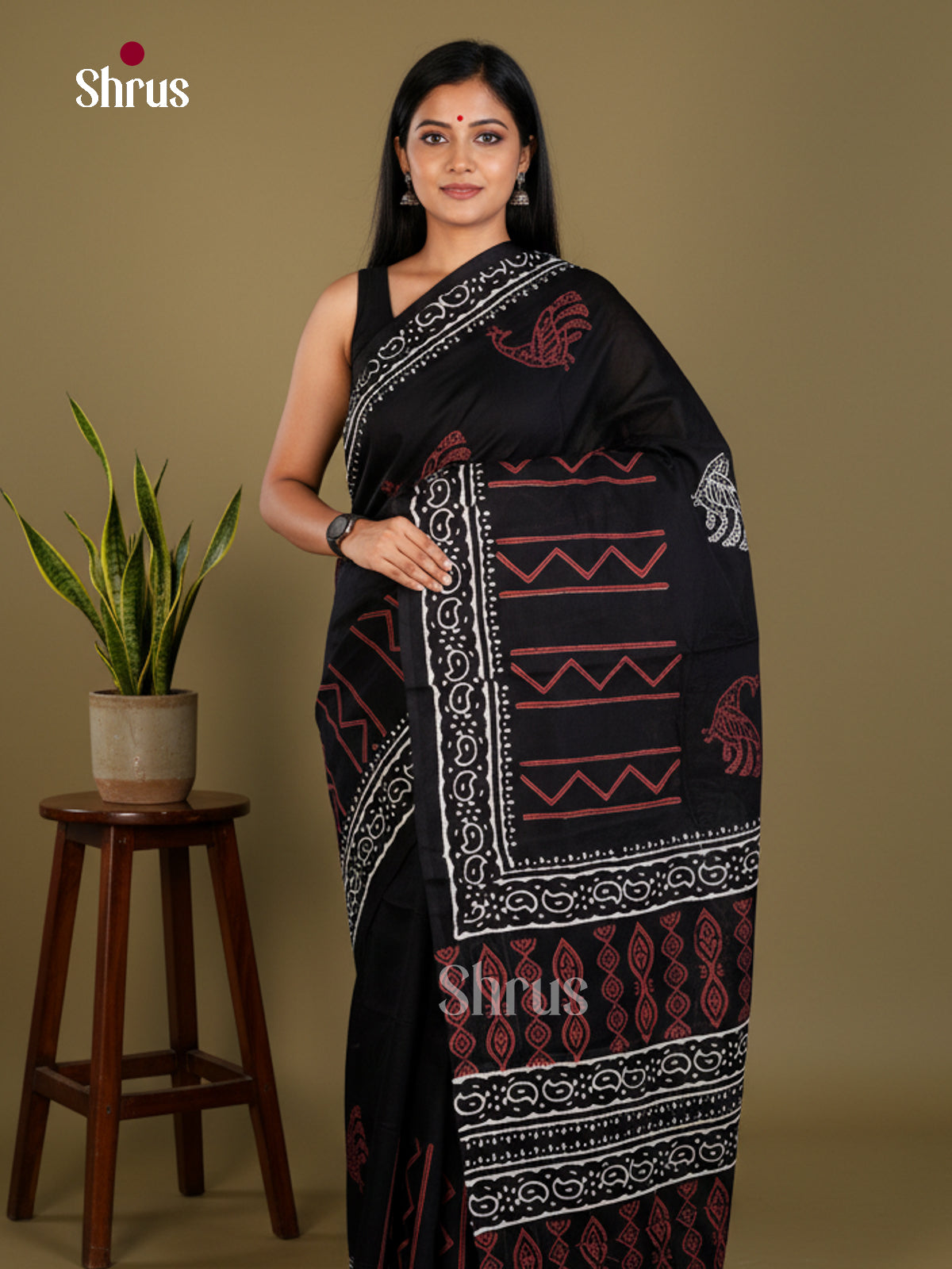 Jaipur cotton Saree - EBS23209 - Shop on Shrus.com