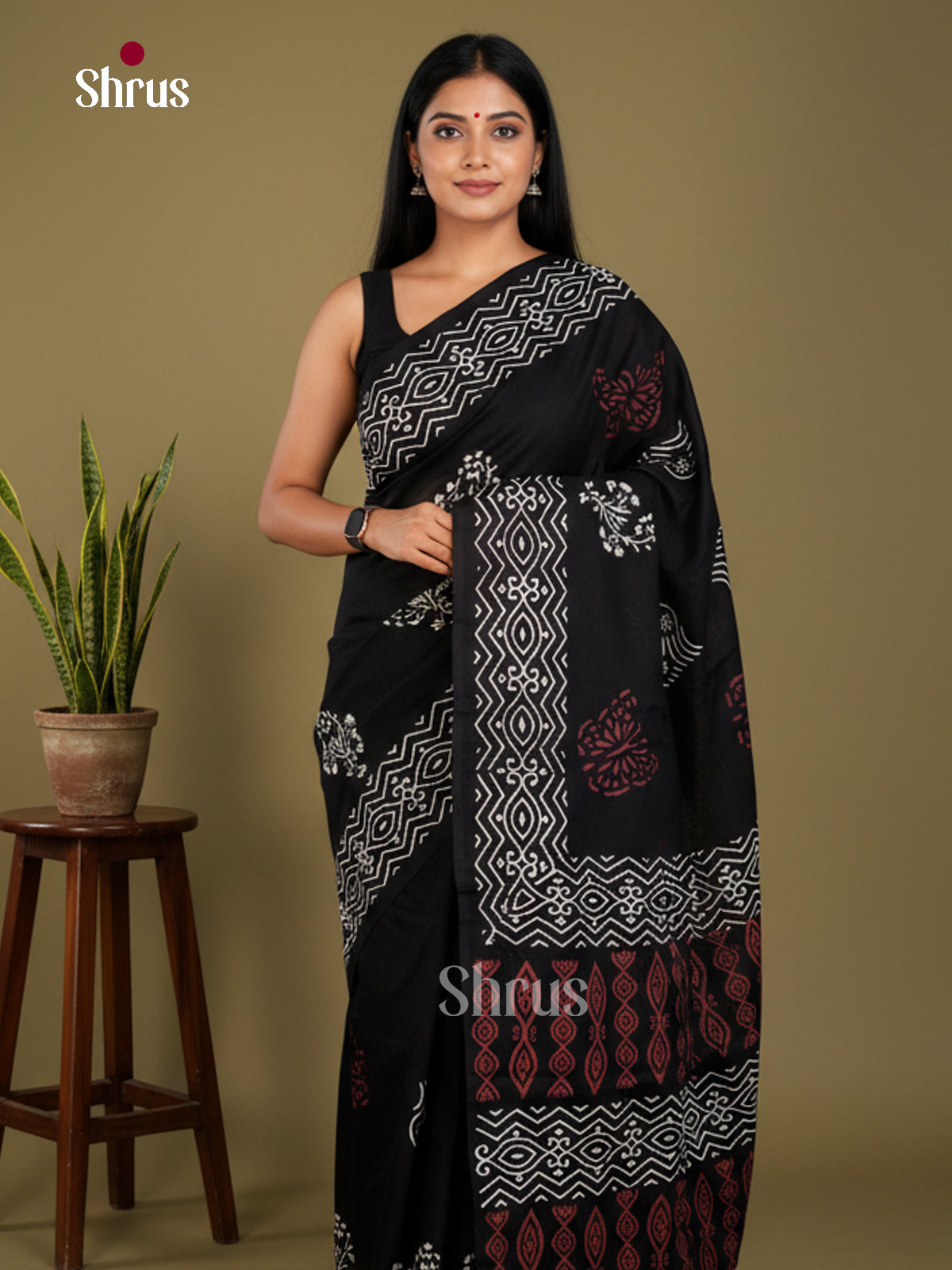 Jaipur cotton Saree - EBS23213 - Shop on Shrus.com