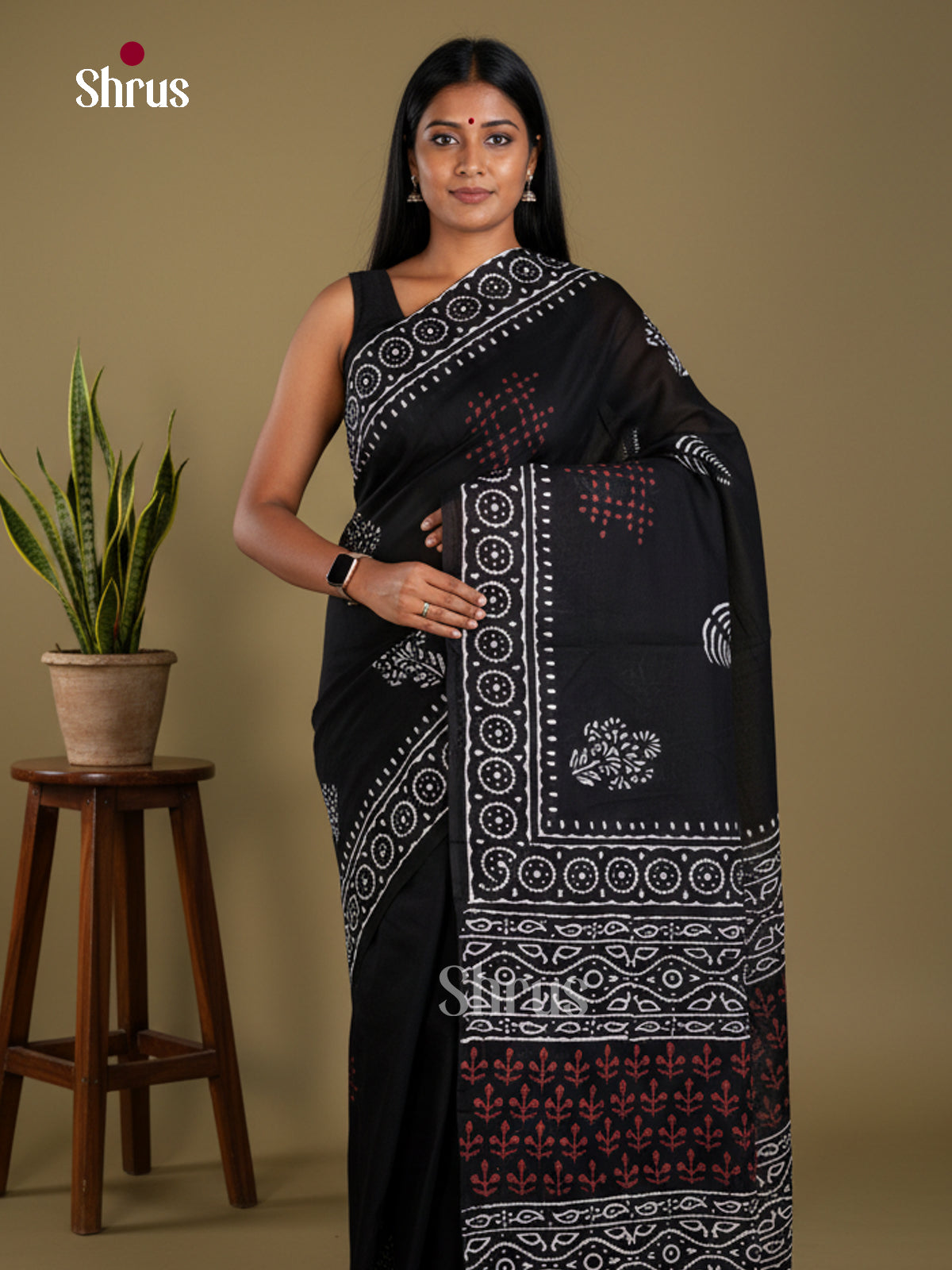 Jaipur cotton Saree - EBS23213 - Shop on Shrus.com
