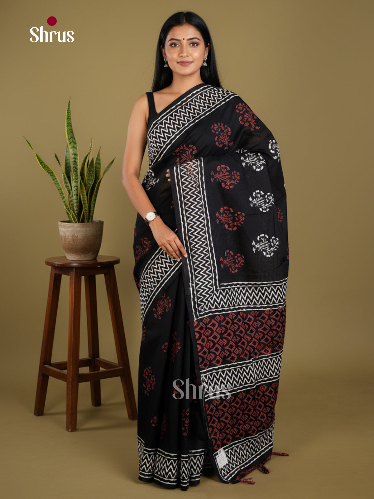 Jaipur cotton Saree - EBS23216 - Shop on Shrus.com