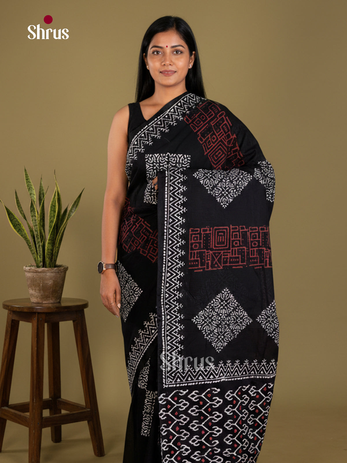 Jaipur cotton Saree - EBS23218 - Shop on Shrus.com