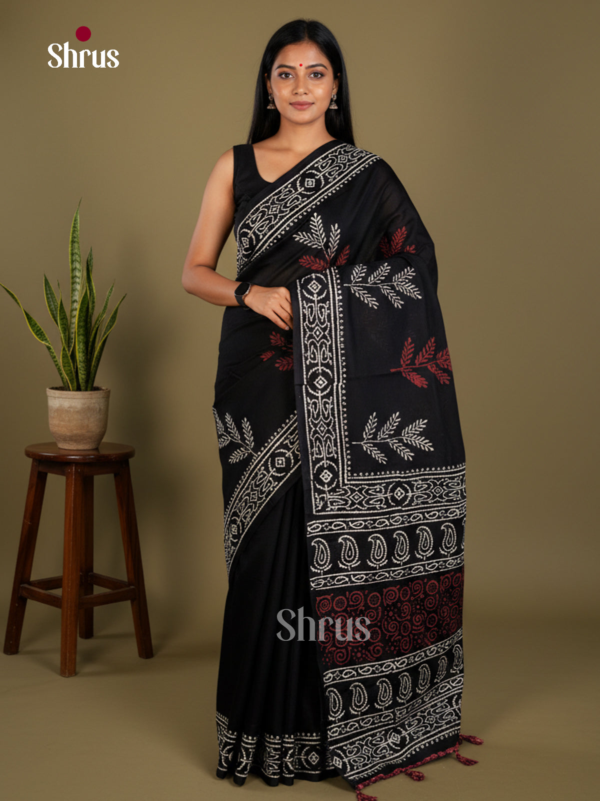 Jaipur cotton Saree - EBS23220 - Shop on Shrus.com