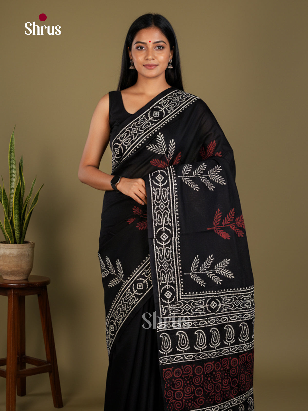 Jaipur cotton Saree - EBS23220 - Shop on Shrus.com