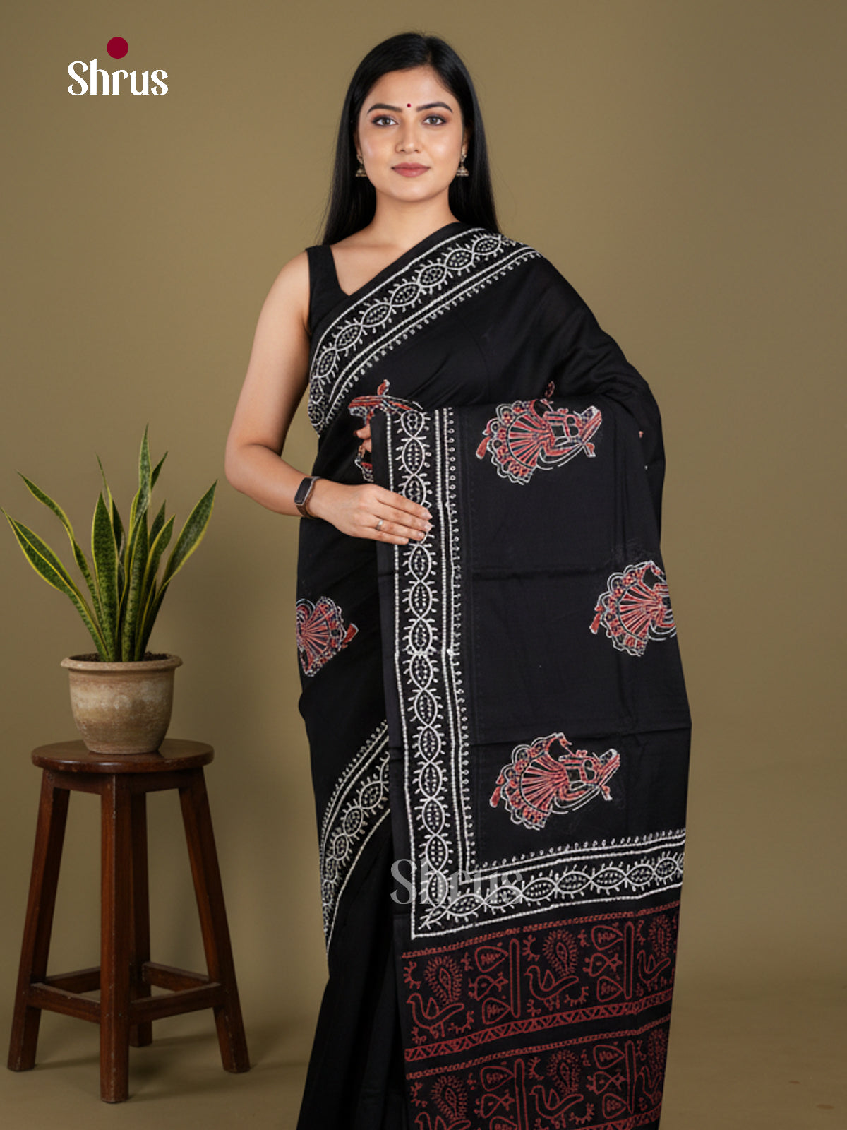 Jaipur cotton Saree - EBS23224 - Shop on Shrus.com