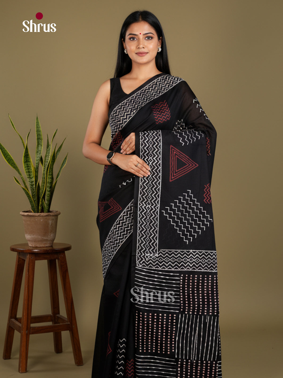 Jaipur cotton Saree - EBS23227 - Shop on Shrus.com