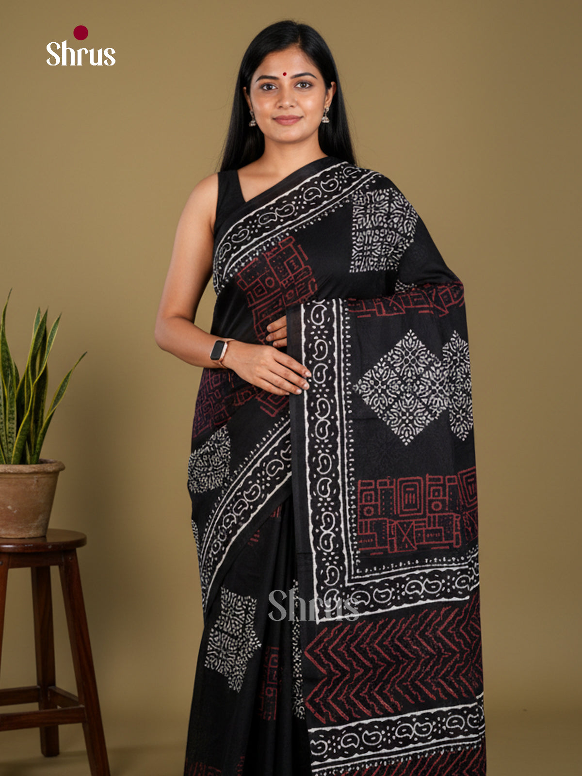 Jaipur cotton Saree - EBS23229 - Shop on Shrus.com