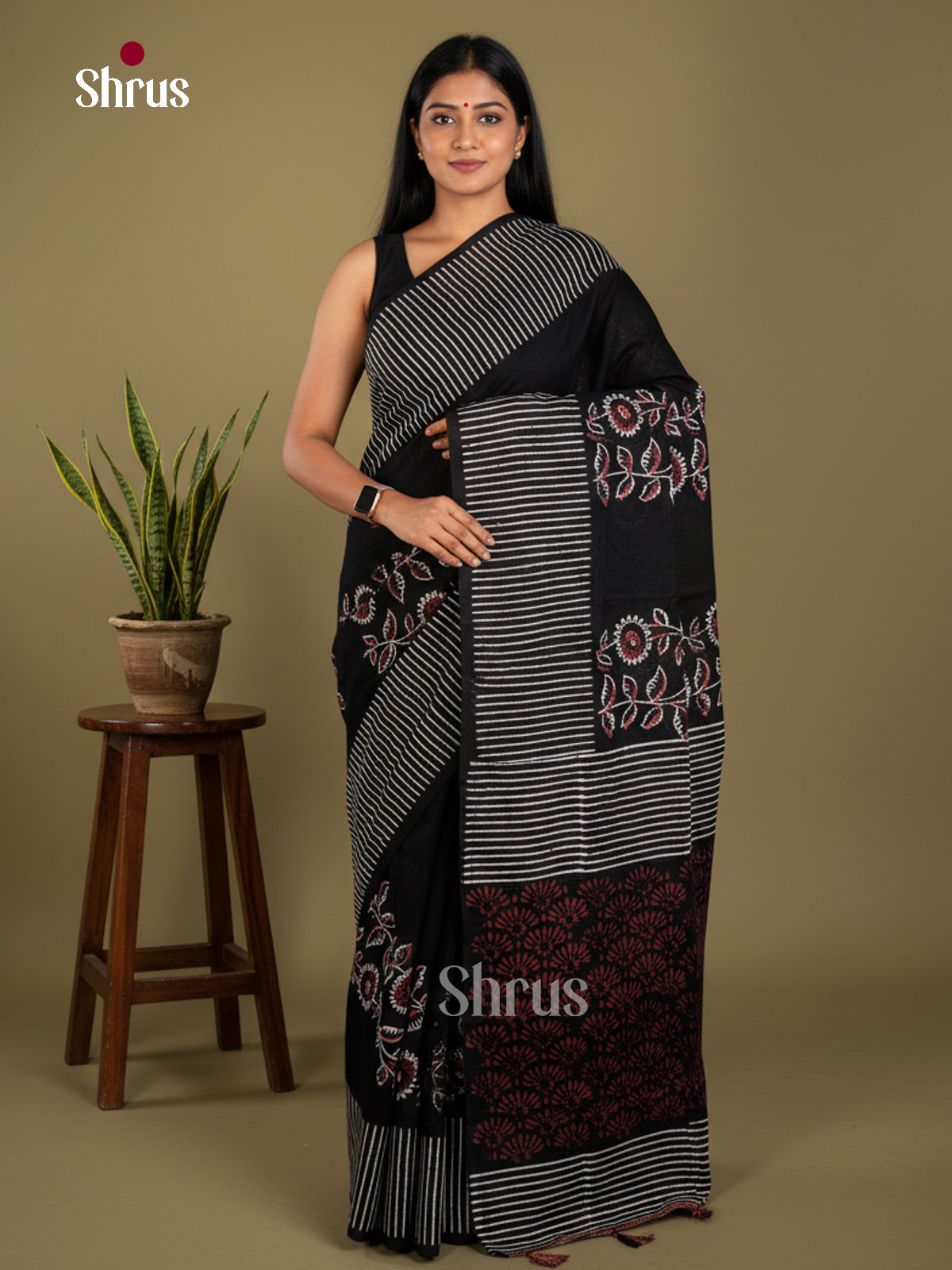 Jaipur cotton Saree - EBS23231 - Shop on Shrus.com