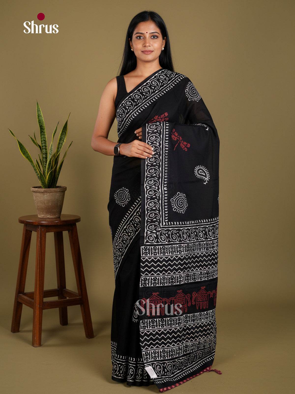 Jaipur cotton Saree - EBS23232 - Shop on Shrus.com