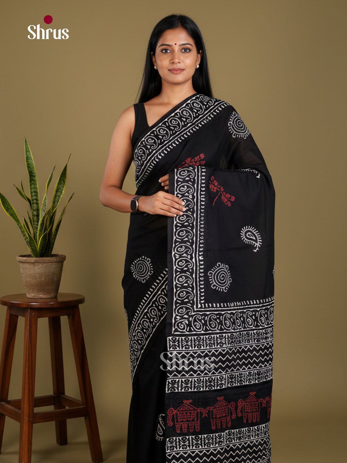 Jaipur cotton Saree - EBS23232 - Shop on Shrus.com