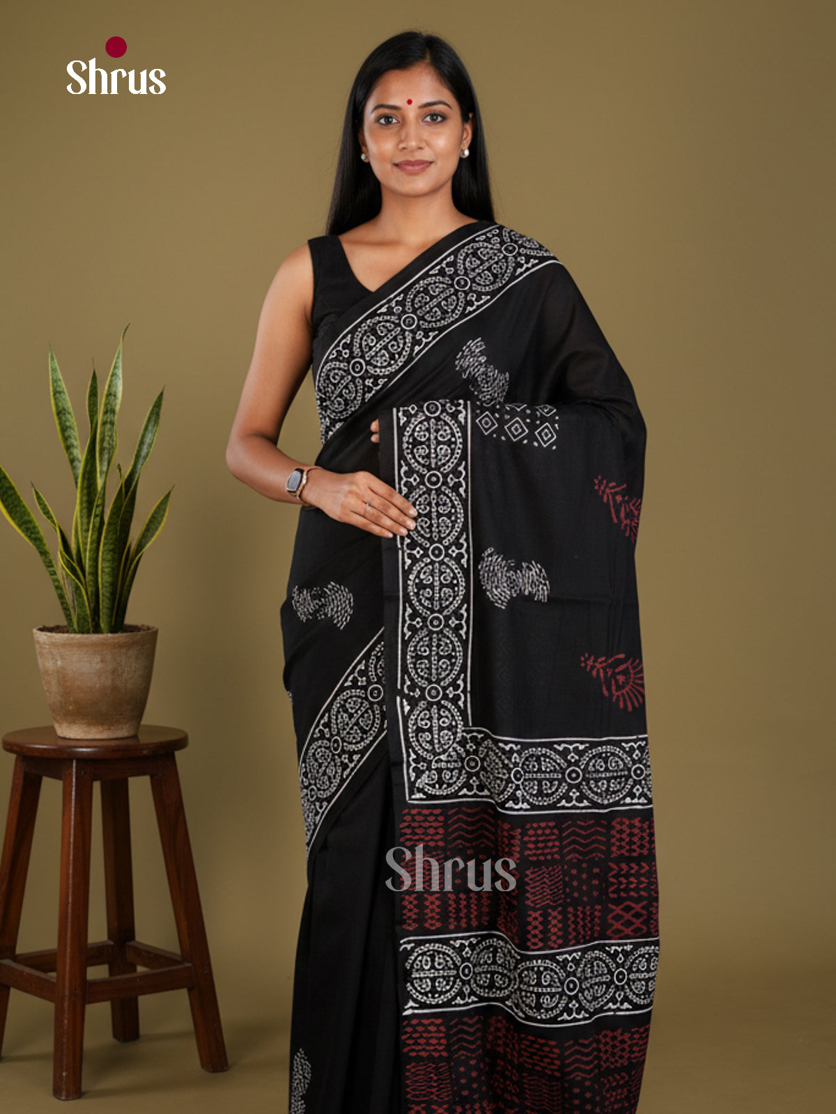Jaipur cotton Saree - EBS23233 - Shop on Shrus.com