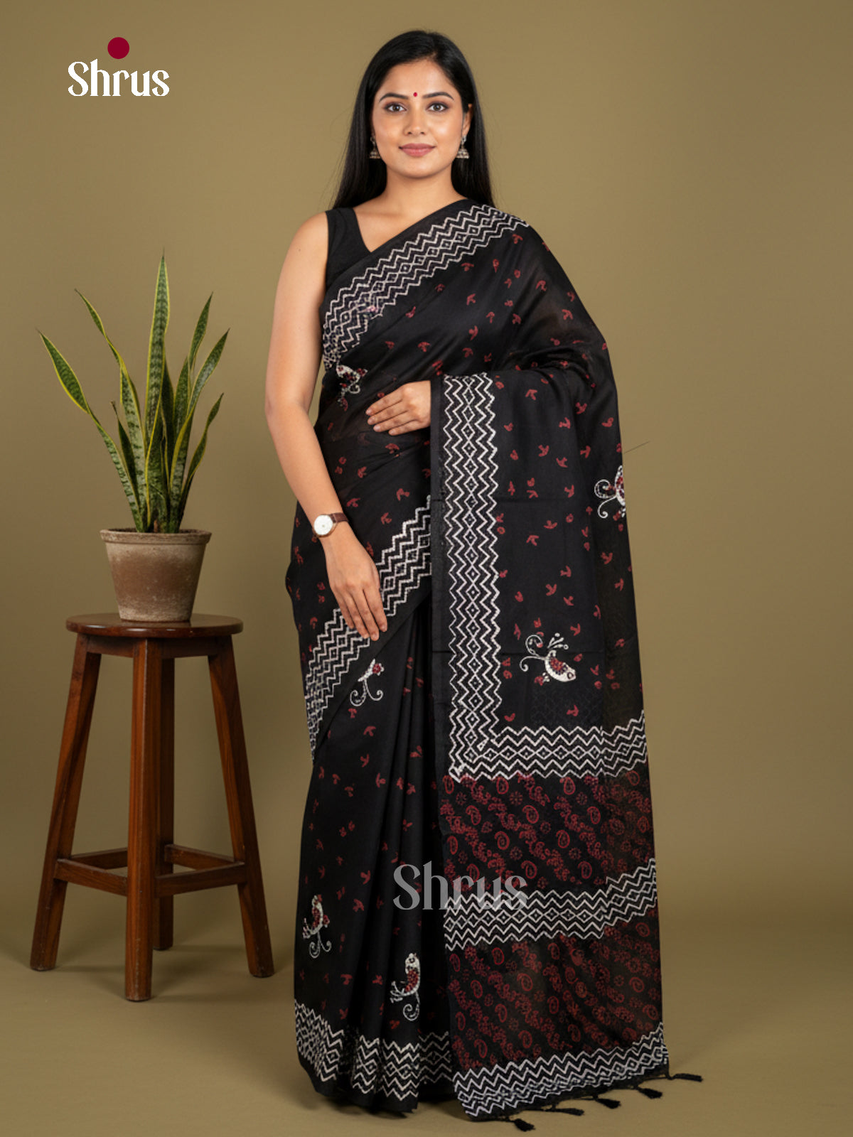 Jaipur cotton Saree - EBS23234 - Shop on Shrus.com