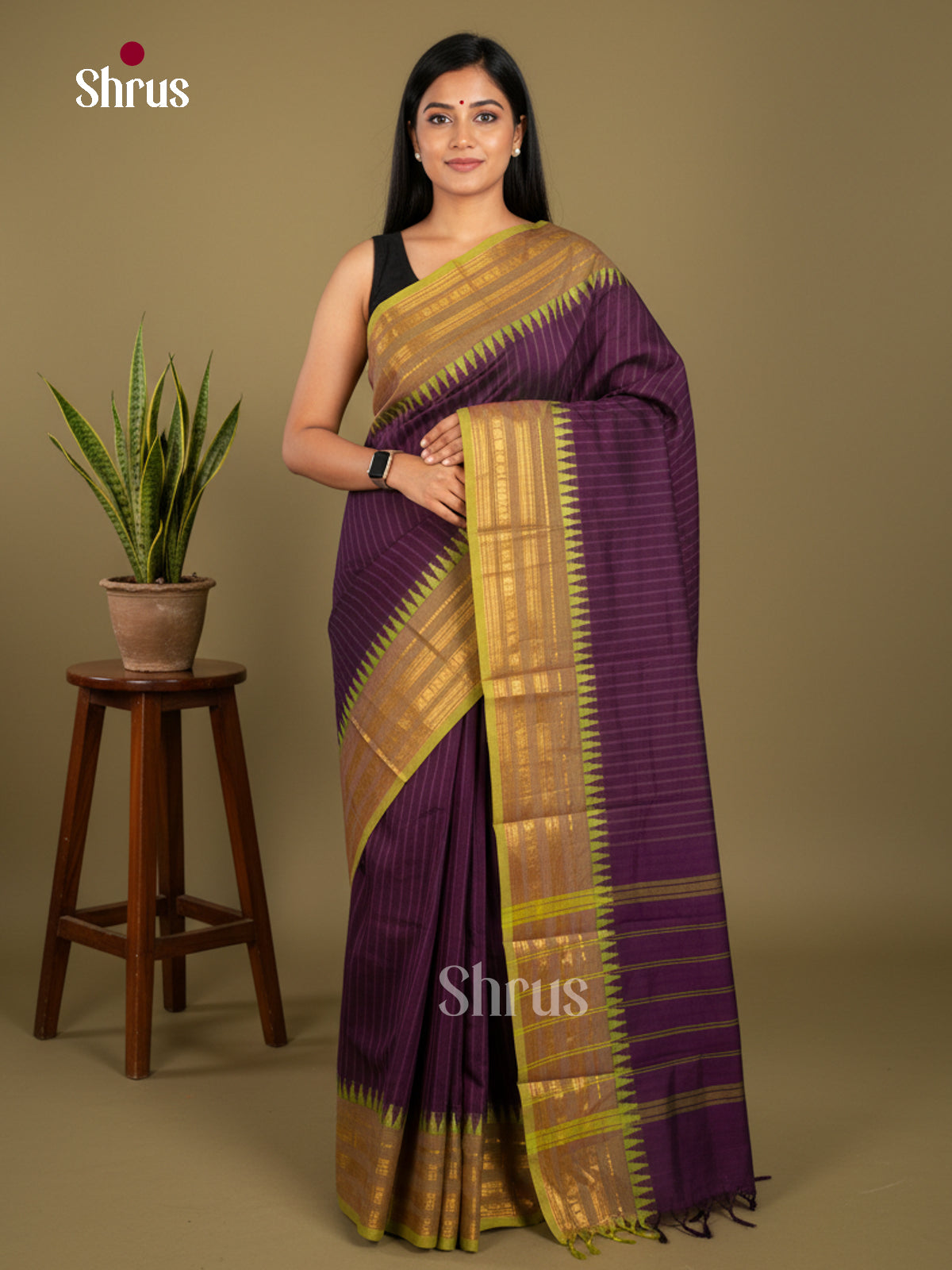 Chettinad Cotton Saree - EBS25007 - Shop on Shrus.com