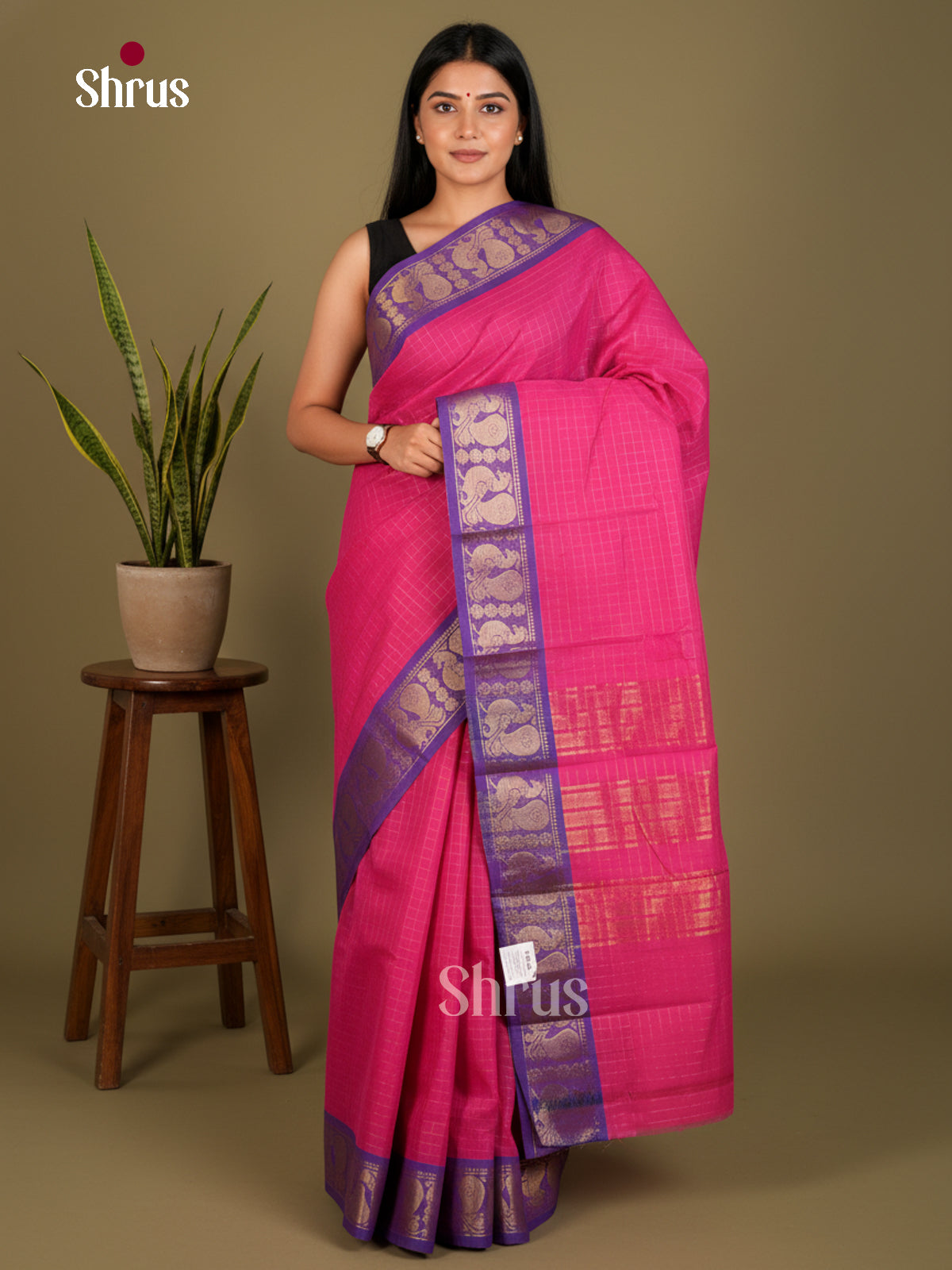 EBS26001 - Sungudi Cotton Saree - Shop on Shrus.com