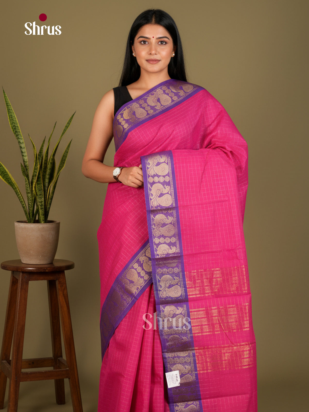 EBS26001 - Sungudi Cotton Saree - Shop on Shrus.com