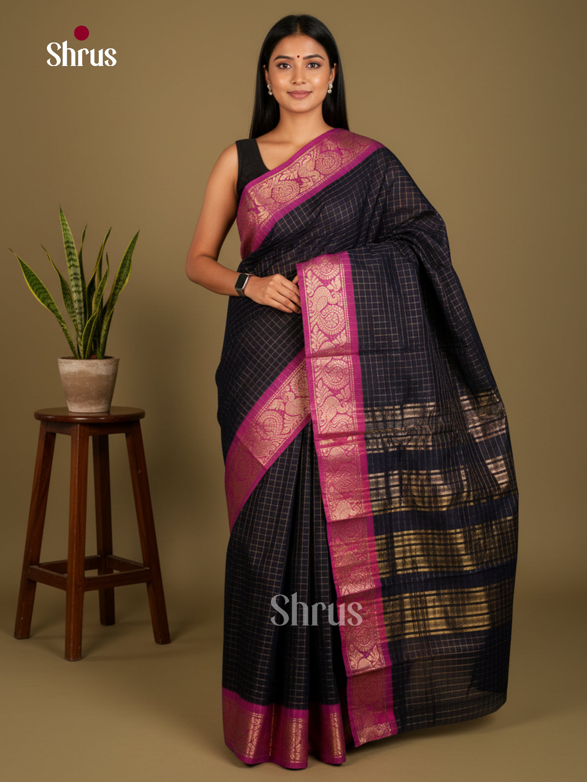 EBS26009 - Sungudi Cotton Saree - Shop on Shrus.com